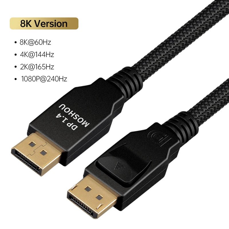 2022 New DP 1.4 Cables Displayport to DP to mini DP Support 8K 60Hz 4K 144Hz/120Hz 2K 165Hz 32.4Gbps HDR video cable - SIKAI CASE