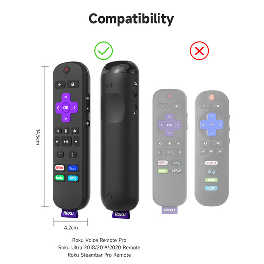SikaiCase Silicone Remote Cover for ROKU RCS01R Voice / TCL RC580 Remote Control
