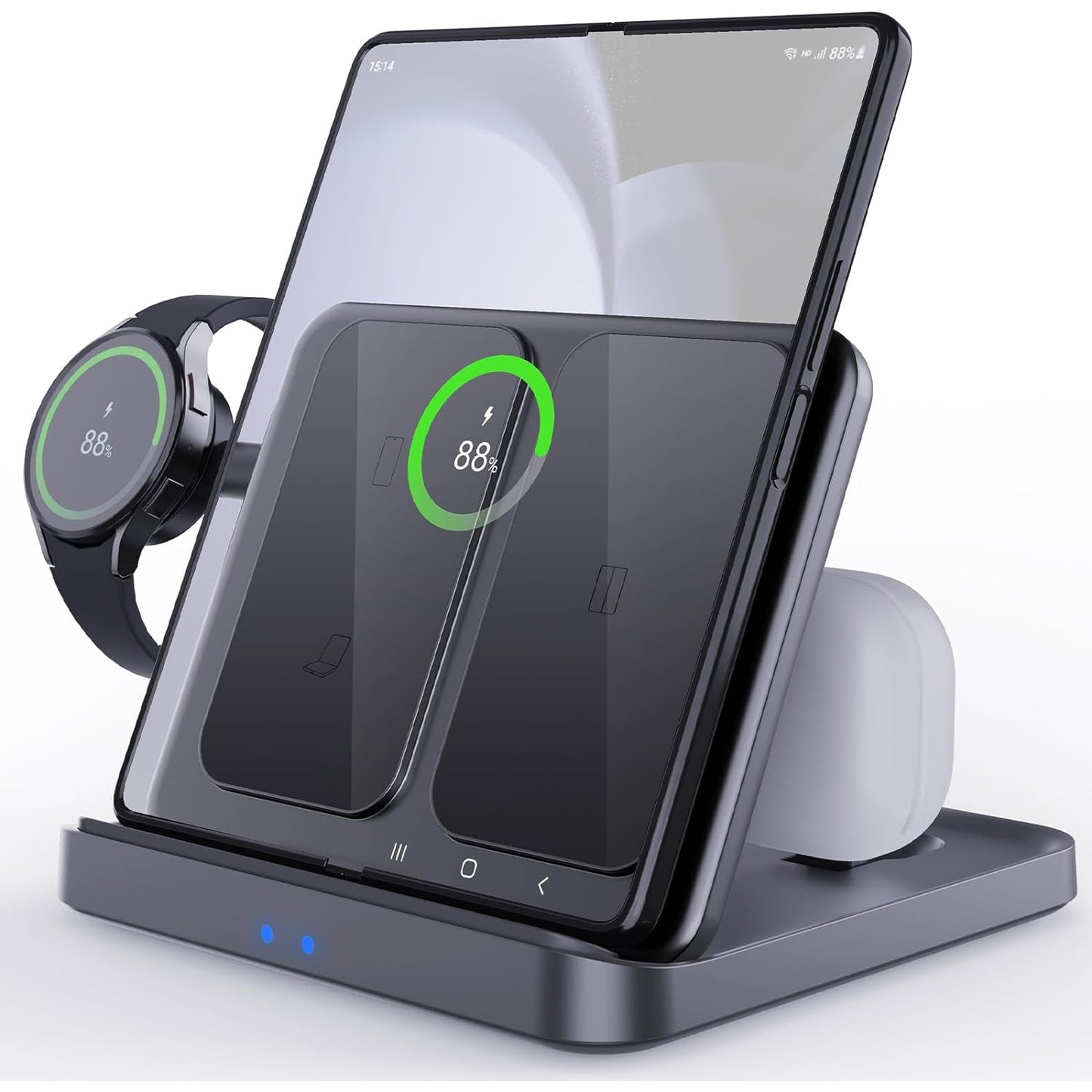 3 in 1 Wireless Charger Stand For Google Pixel Fold/Pixel 7 6 5 Fast Charging Dock Station for Google Pixel Watch 2/1/Buds Pro - SIKAI CASE