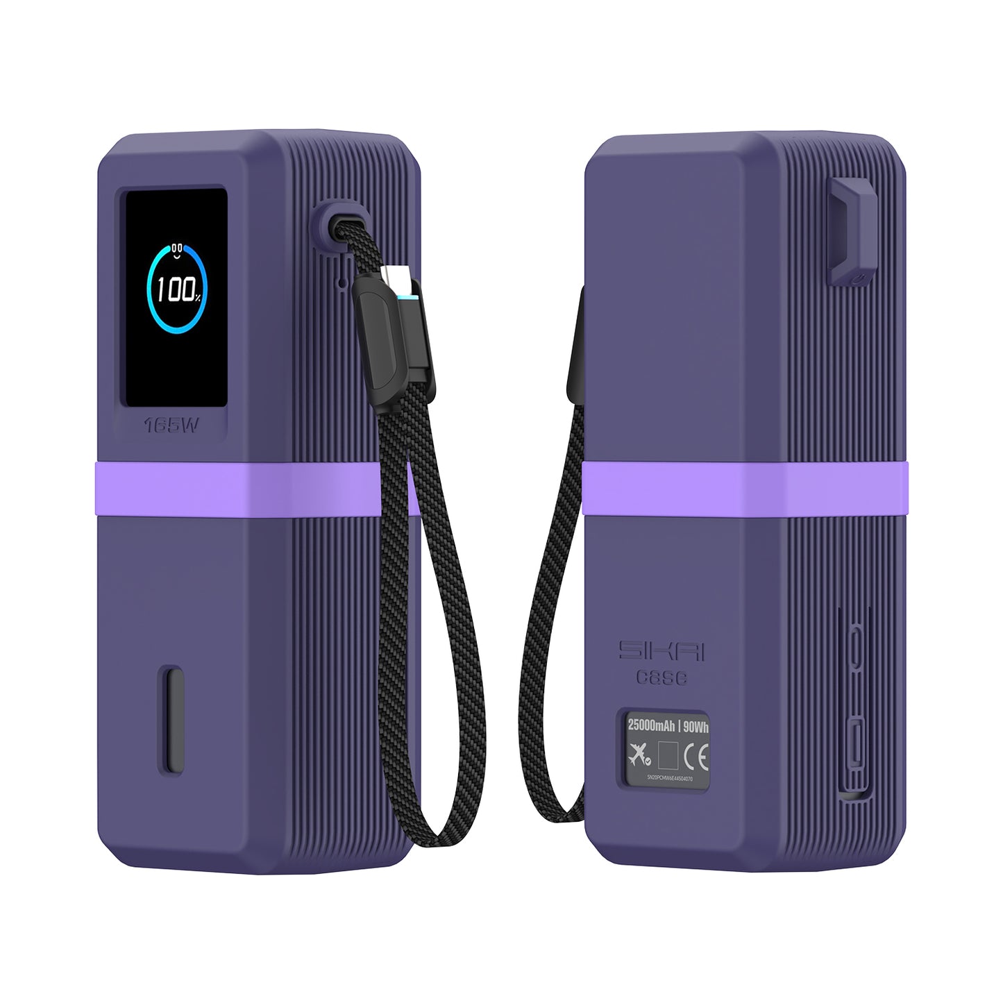 Silicone Case for Anker Laptop Power Bank (25,000mAh 165W) Display Protection&Dustproof, Travel Protective Cover Compatible with Anker Power Bank 165W