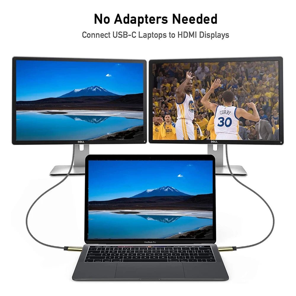 4K 60Hz USB C HDMI Cable Type C to HDMI for MacBook Huawei Mate 30 40 Pro USB - C HDMI Thunderbolt 3 Converter Adapter - SIKAI CASE
