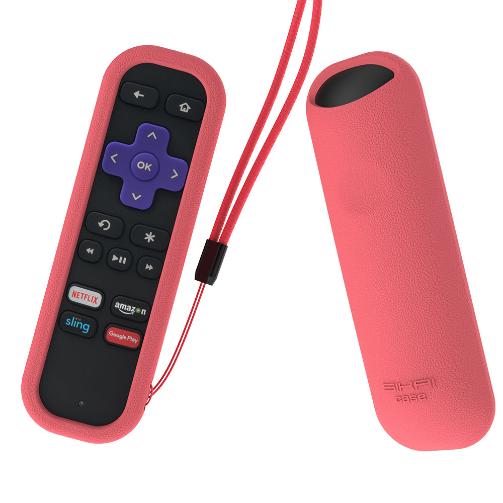 Remote Case for Roku Smart TV RC280 RC282 URC280J XRC280J Remote Control Universal Replacement Lightweight Silicone Case Cover Sleeve Skin with Lanyard for Roku TV Remote