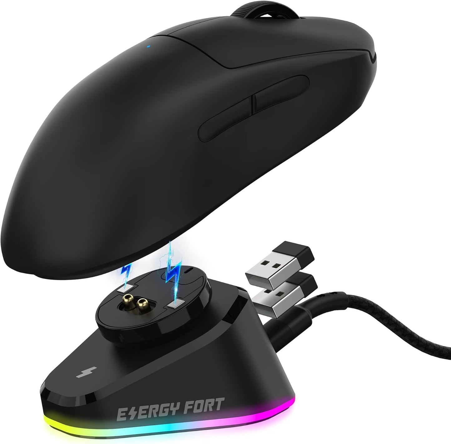 for Logitech G Pro Wireless Gaming Mouse Charging Dock RGB Compatible with Logitech G PRO X Superlight 2(2023), G502X Lightspeed,G903 Lightspeed for Razer Wireless Mouse/Logitech Powerplay Wireless