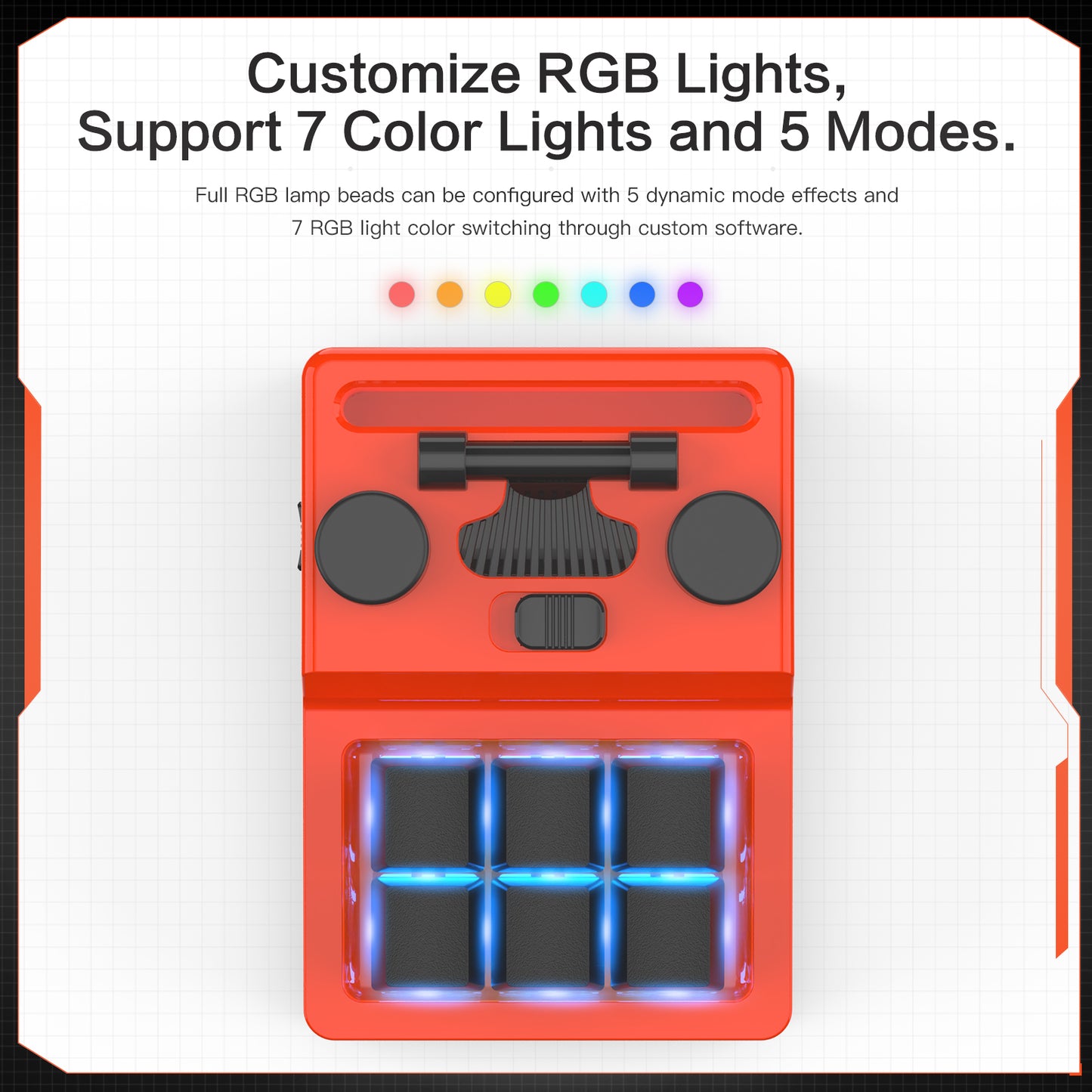 Programming Macro Keyboard, BT5.0/2.4G/USB-C, Double Knob, Hotswap Red Switch, RGB Backlit, Gaming/Photoshop