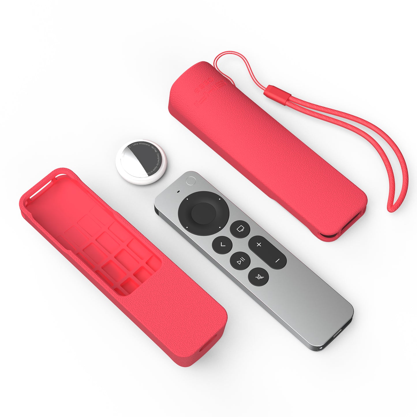 SikaiCase Minimal Silicone Remote Cover for Apple TV Siri Remote with AirTag Slot