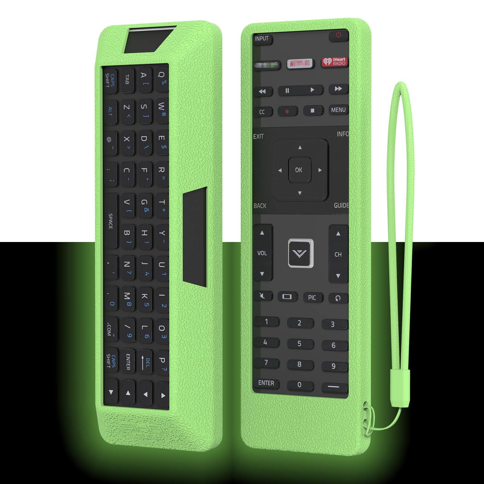 Custodia In Silicone Morbido Per Telecomando Vizio XRT140 - Antiscivolo E Antiurto Con Cordino (Rosso)