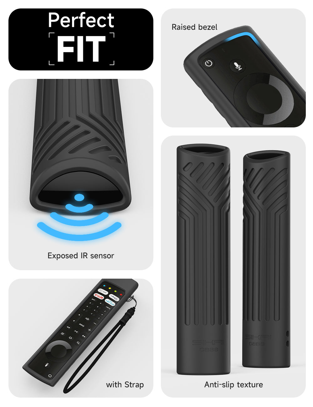 SIKAI-funda de silicona para mando a distancia para Xiaomi Mi TV Stick 4K, Protector de mando a distancia suave para MI TV P1, versión rusa