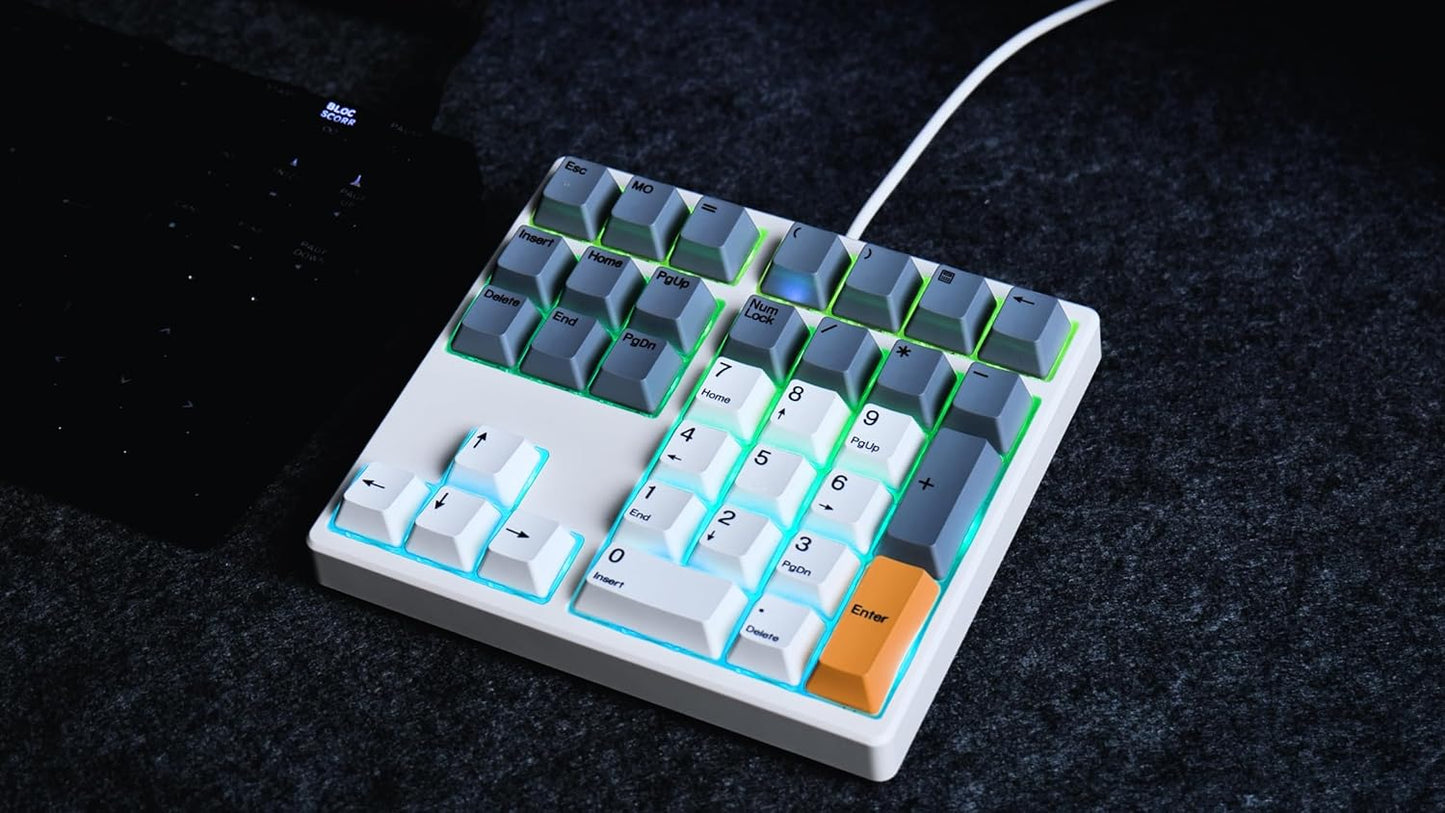 SIKAI CASE 34 Key Mechanical Numpad, Wired Hot Swappable Programmable Number Pad Keyboard USB C 34 Key Numpad for Laptop Edit/PS/Gaming/Data Entry, VIA Support Number Pad for Win, MacBook, PC(RGB)
