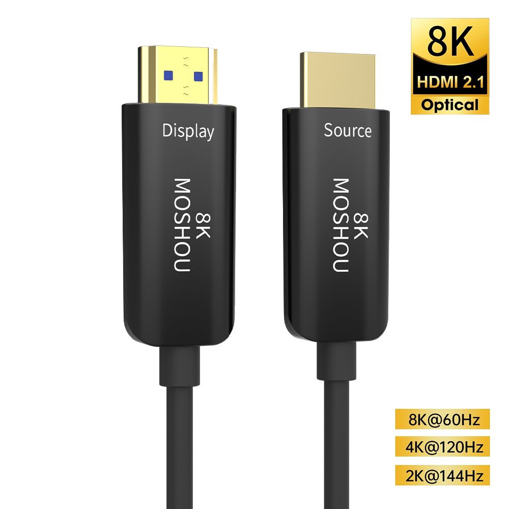 8K HDMI 2.1 Optical Fiber Cable - eARC HDR, 8K@60Hz, 4K@120Hz, TPU Cover for Xbox, PS5, Samsung QLED TV - SIKAI CASE