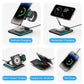 Foldable RGB Wireless Charger for iPhone 15 14 13 12 Pro LED Dock Station for Apple Watch S9 Ultra 2 AirPods Pro IWatch Holder
