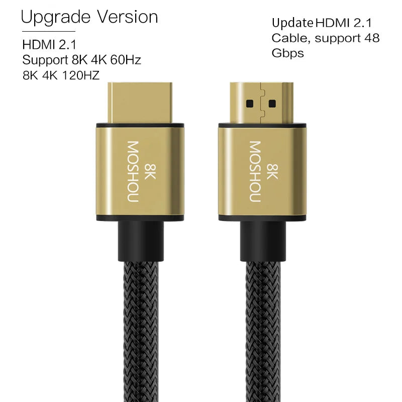 MOSHOU 8K 60Hz 4K 120Hz HDMI 2.1 Cables 48Gbps ARC HDR HiFi Video Cord for PS5 NS Projector High Definition Multimedia Interface SIKAI CASE