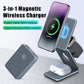 Portable 3 in 1 Foldable Wireless Charger Stand Dock for iPhone 14 13 Holder Magnetic Fast Charging Station for Apple Watch S8