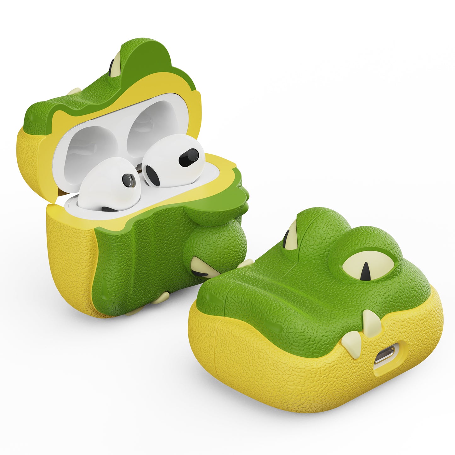 SIKAI 100% Recycle Super Cute Pinky Crocodile Silicone Case For Airpods Pro 1 2 Airpods 3 Protective Cover Earphone Case For Air Pods Pro BUY 1 GET 1 FREE SIKAI CASE