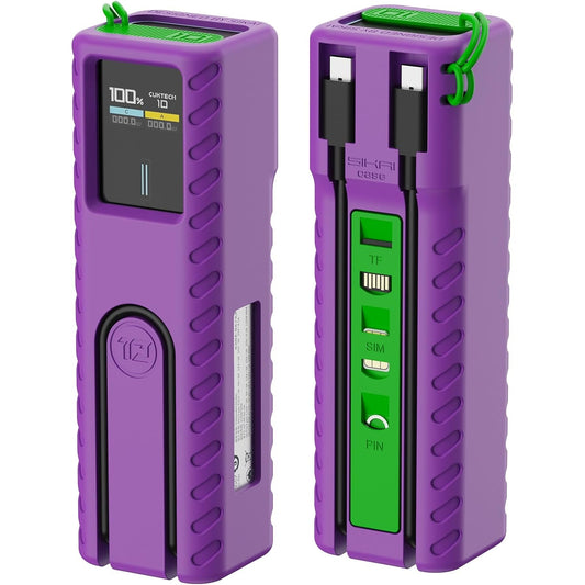 SIKAI CASE Silicone Case for CUKTECH 10 Power Bank Shockproof Protective Cover Only Compatible with CUKTECH 10 Power Bank Fits Perfectly Dustproof Soft with Loop and Dust Cover Plug SIKAI CASE
