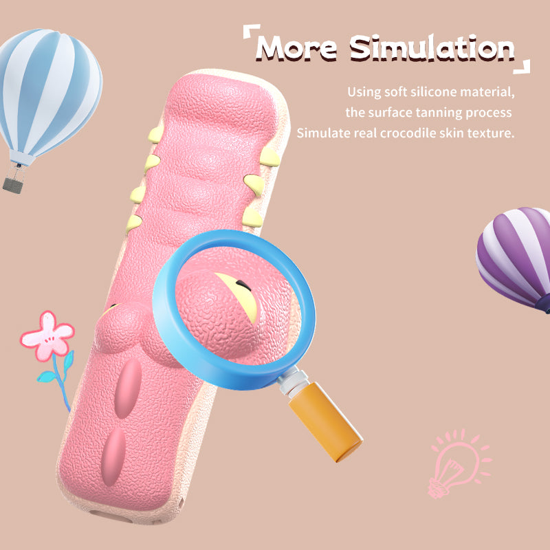 SIKAI PINK Crocodile Shape New Silicone Case Soft Non-slip Anti-drop for Apple TV 4K Siri Remote Protection Cover SIKAI CASE