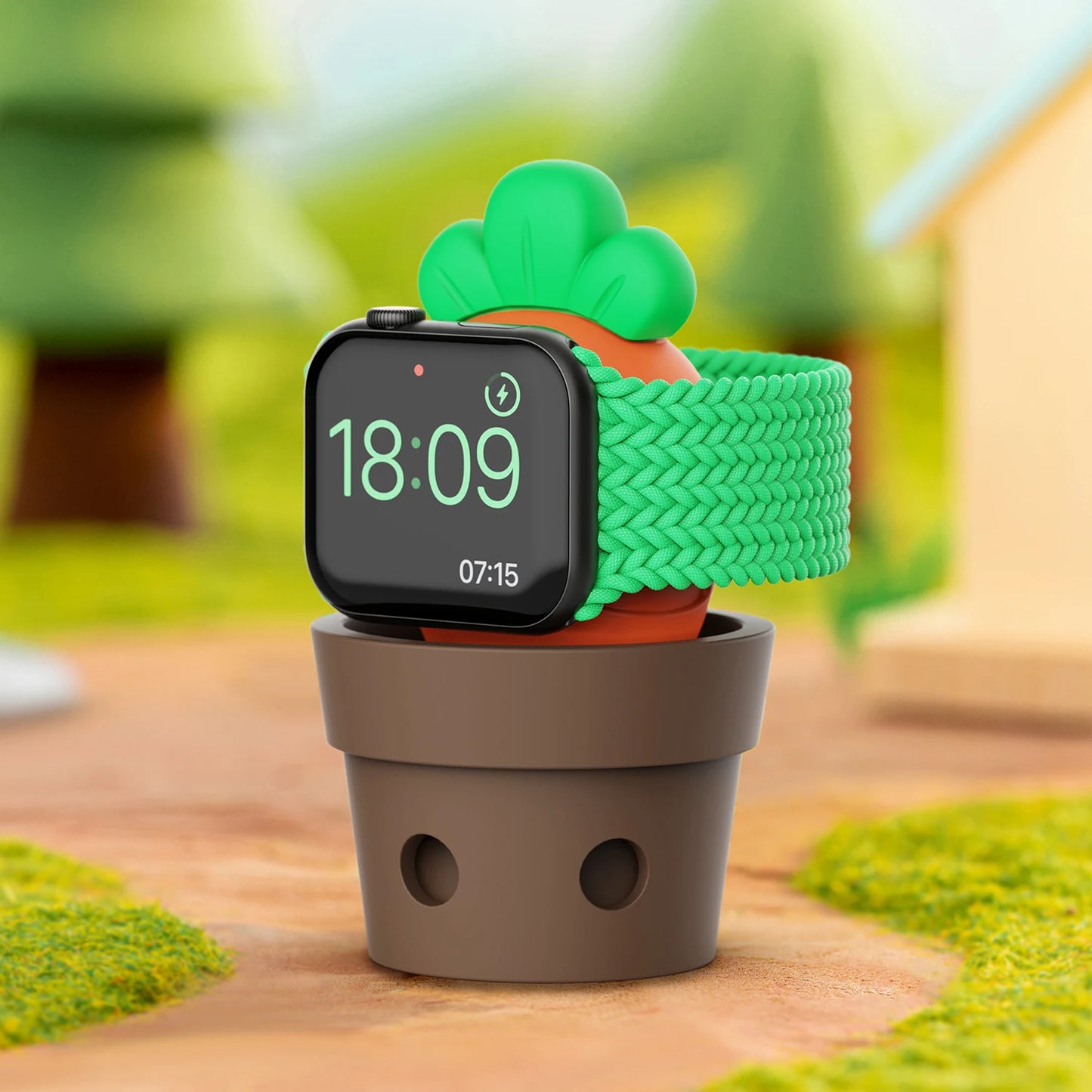 SIKAI Plant Potted Charging Stand Dock for Apple Watch 9 8 SE 8 7 6 5 4 2 iWatch Station Holder Smart Accessories SIKAI CASE