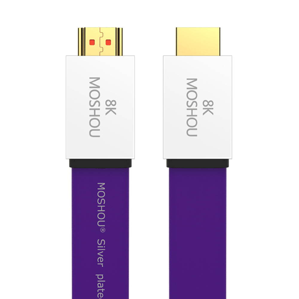 Purple Flat Cable 8K HDMI-compatible 2.1 Cables HDCP2.2 ARC 1m 2m 3m 4 –  SIKAI CASE