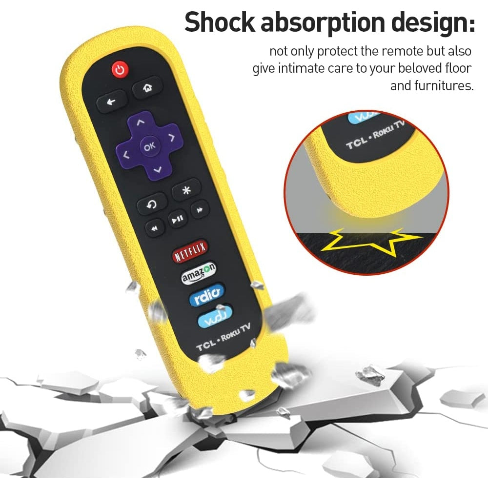 SIKAI Silicone Shockproof Cover for TCL Roku RC280 Remote - Compatible with Roku 3600R, Skin-Friendly, Anti-Lost