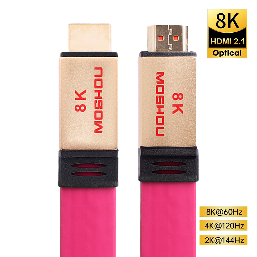 Pink Flat cable HDMI Cables UHD HDR 48Gbs 4K@60HZ 8K@120Hz Audio & Vid –  SIKAI CASE