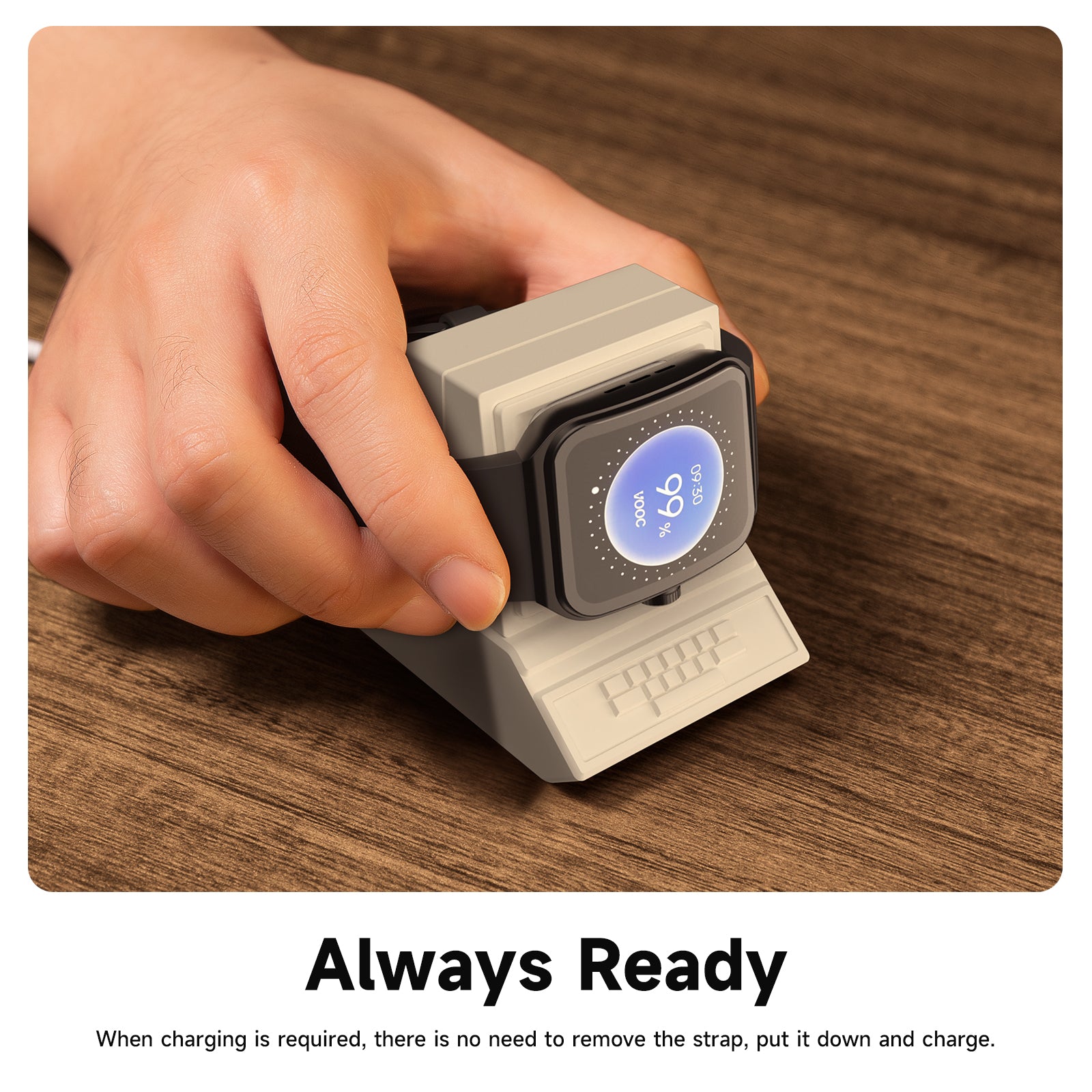 Charging Dock Station for OPPO Watch 3 Pro Smart Watch Charger Stand Holder Retro Computer Pattern Bracket for OPPO Watch 3 SIKAI CASE