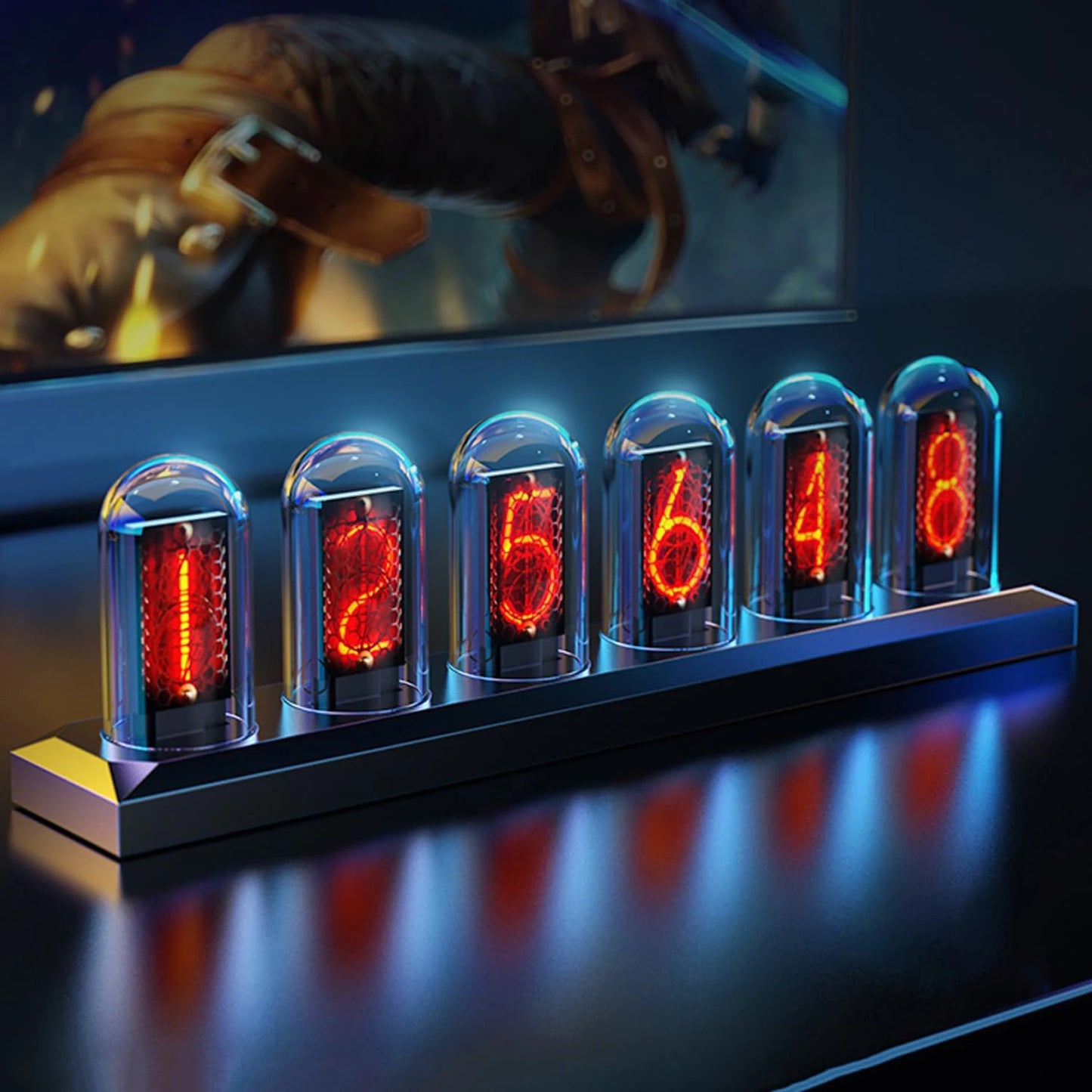 Custom Digital Photo Frame IPS Nixie Tube Clock Creative Gift Electronic Clock Calendar DIY RGB Desktop Decoration Night Light SIKAI CASE