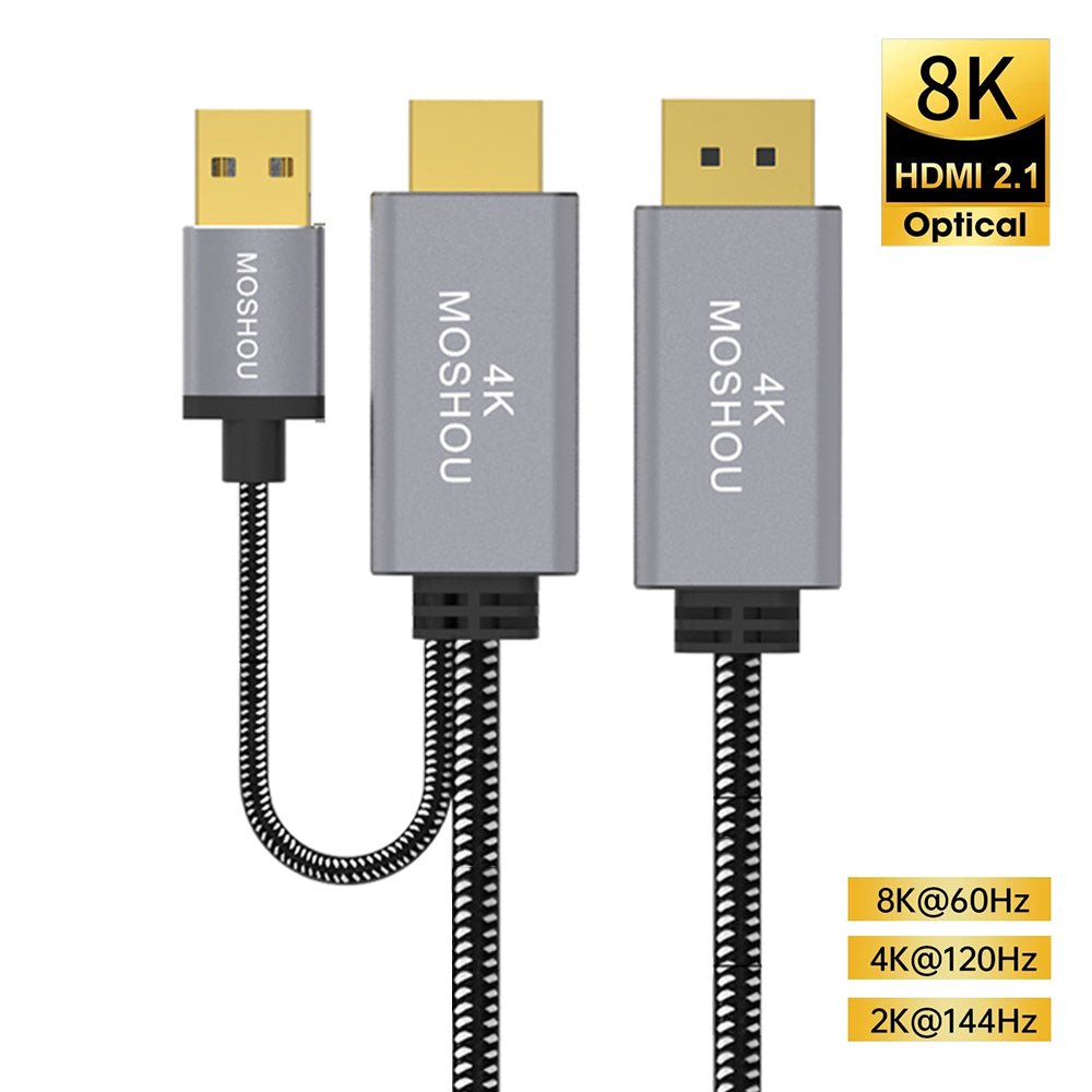 HDMI to DP 4K@60Hz 1080P HDMI 2.0 to DisplayPort 1.4 Cable PC TV Mini Projector Monitor Projetor Laptop For PS5 SIKAI CASE