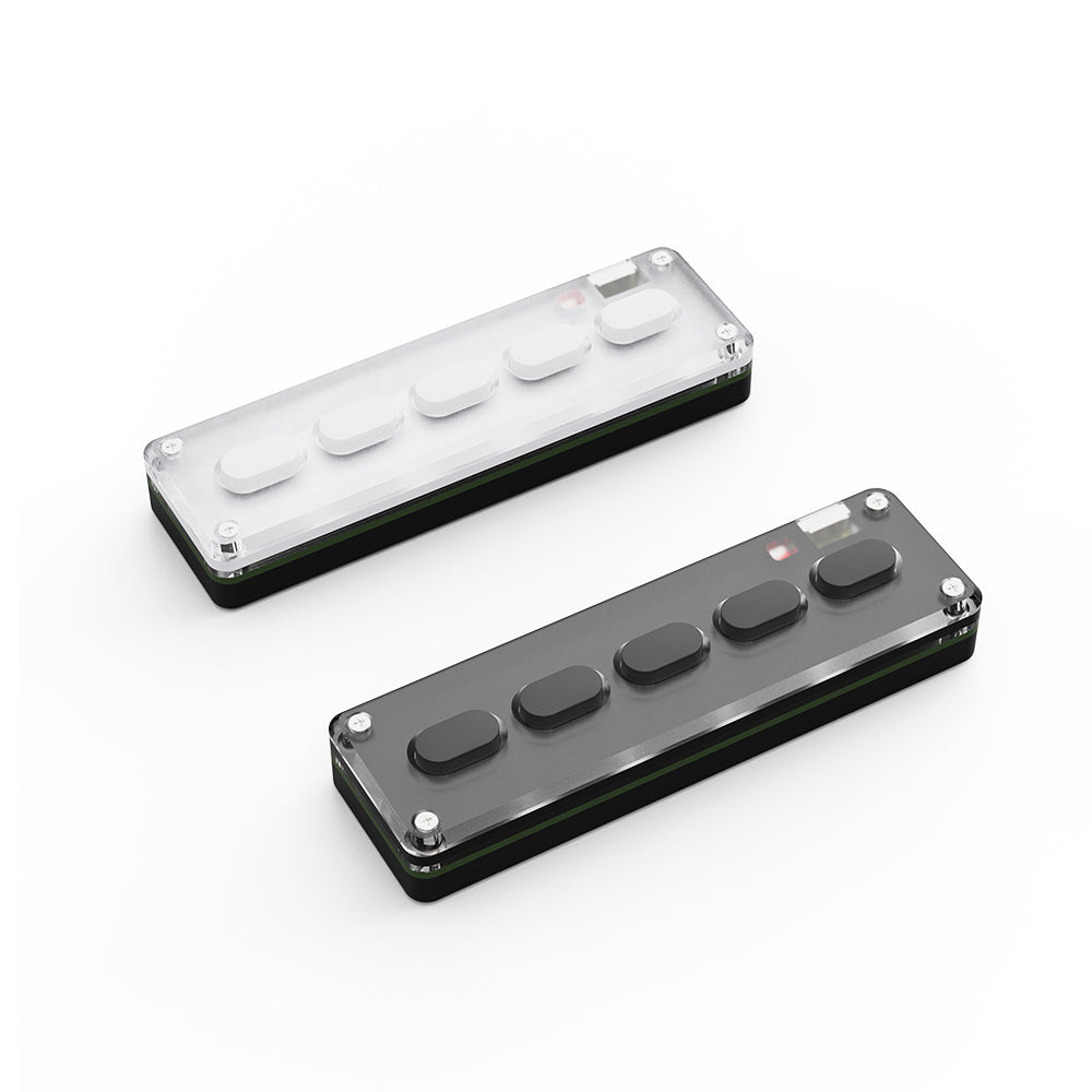 Programming Macro Custom Knob Keyboard RGB 5 Silicone Key Copy Paste Mini Button Photoshop Gaming Keypad Mechanical Hotswap Macropad SIKAI CASE