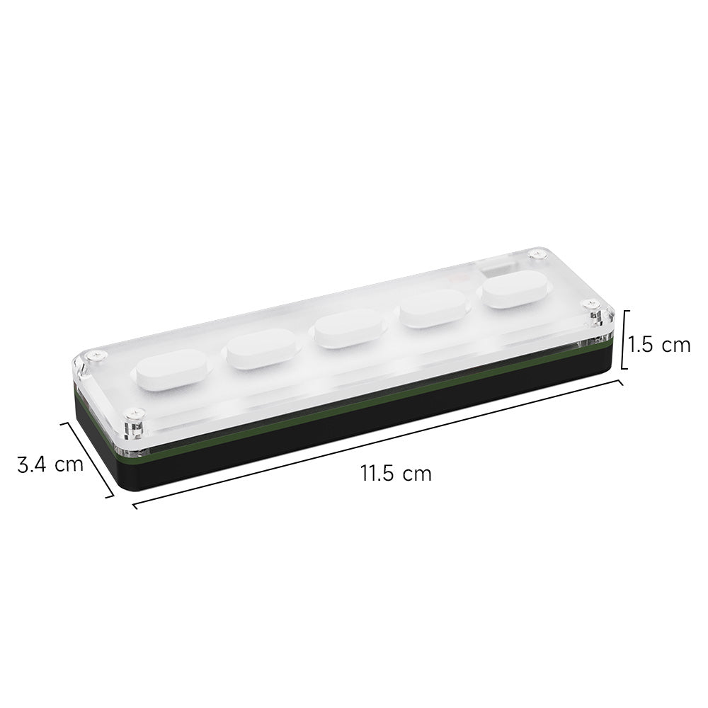 Programming Macro Custom Knob Keyboard RGB 5 Silicone Key Copy Paste Mini Button Photoshop Gaming Keypad Mechanical Hotswap Macropad SIKAI CASE