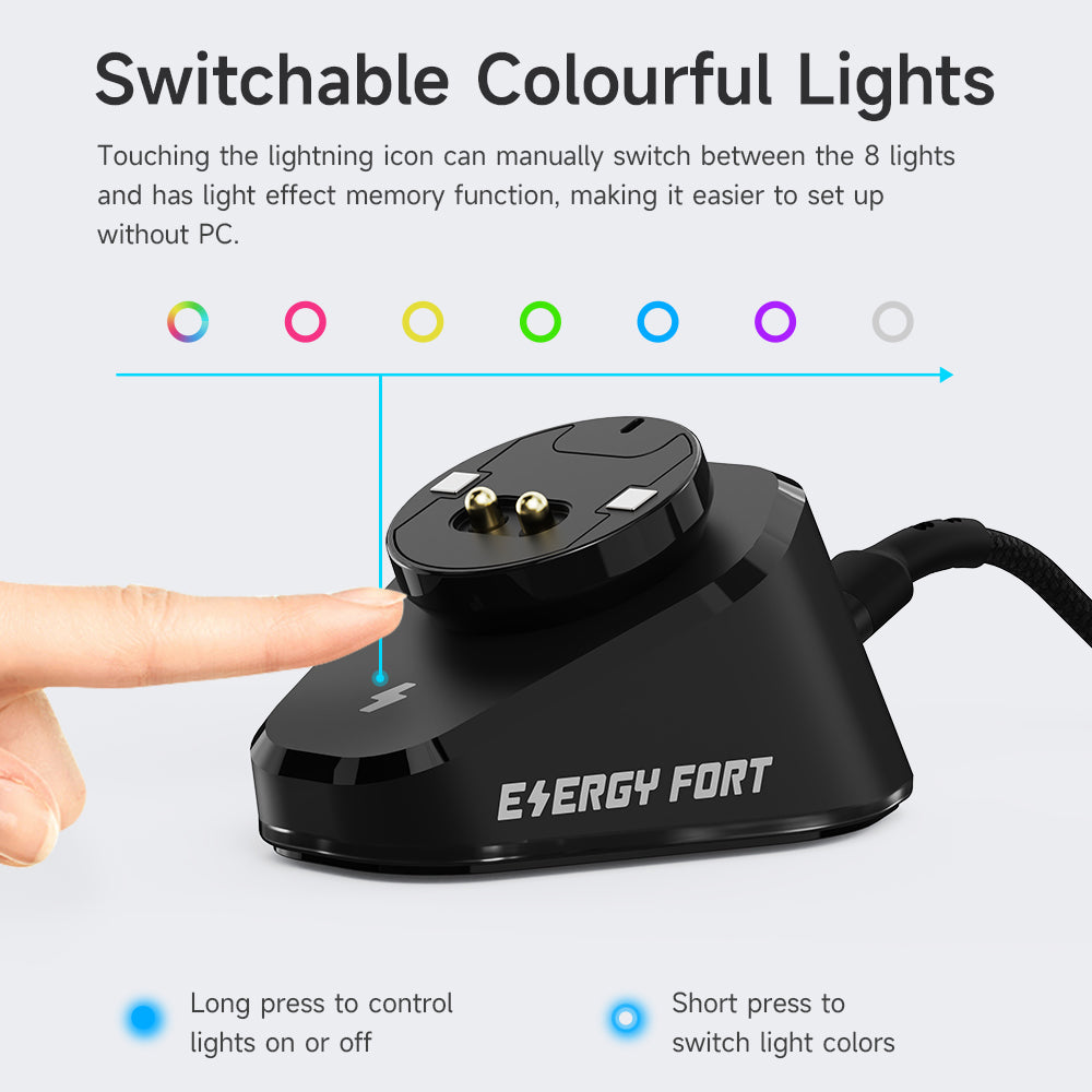 RGB Wireless Charger Charging Stand for Logitech Mouse and Razer Mouse SIKAI CASE