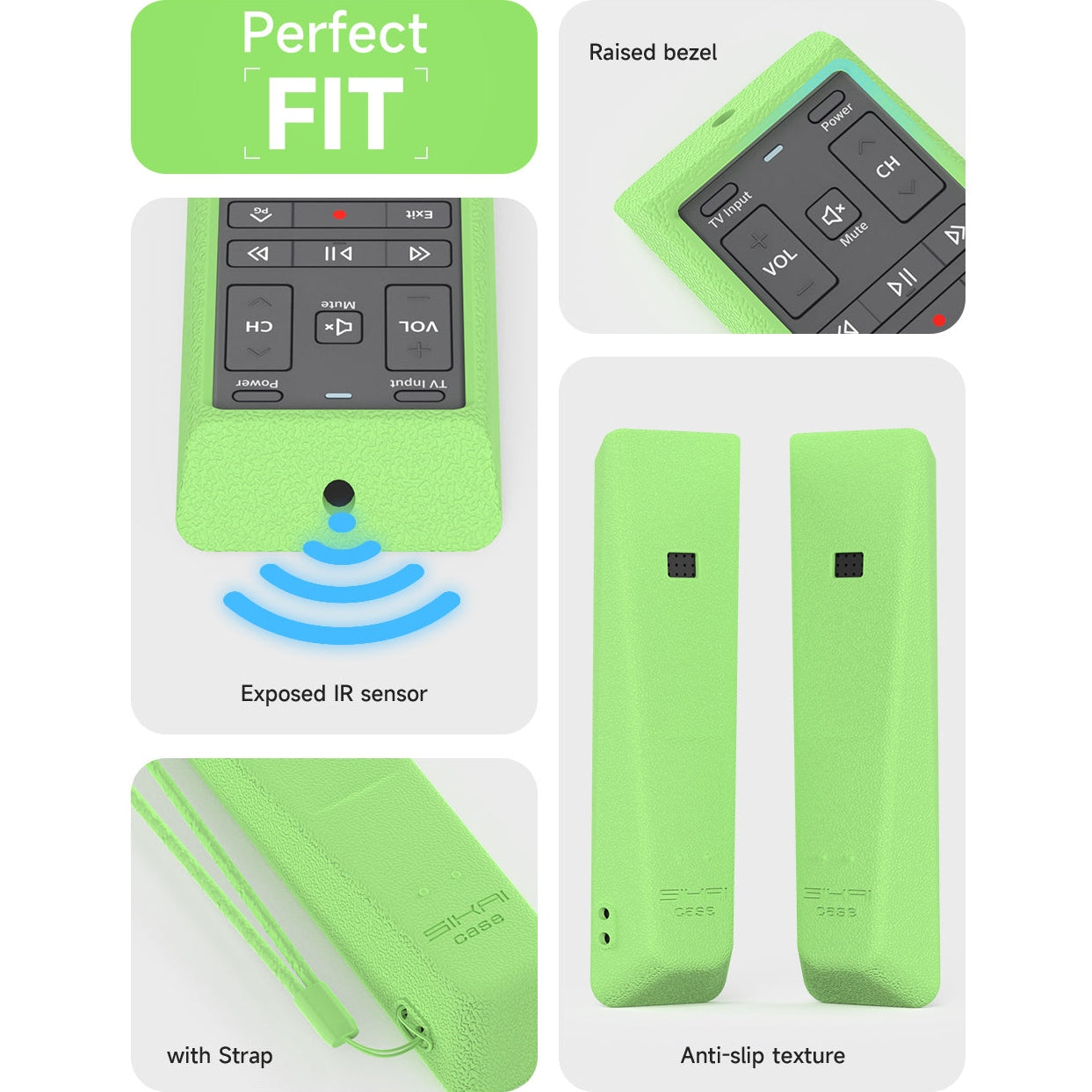 SIKAI Shockproof Silicone Case Cover for XFinity Comcast XR15 Voice Remote, Protective Skin for XFinity X1 Xi6 Xi5 XG2 TV Remote, Skin-Friednly Anti-Lost with Remote Loop SIKAI CASE