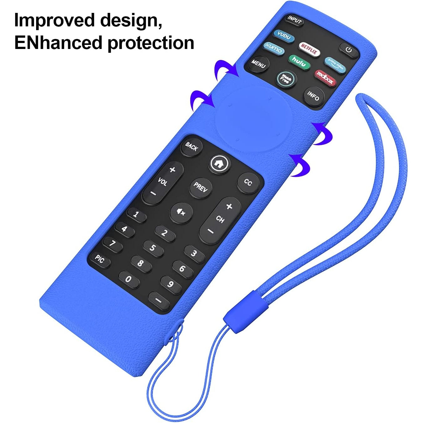 Silicone Case Cover for VIZIO XRT140 WatchFree Smart TV Remote SIKAI CASE