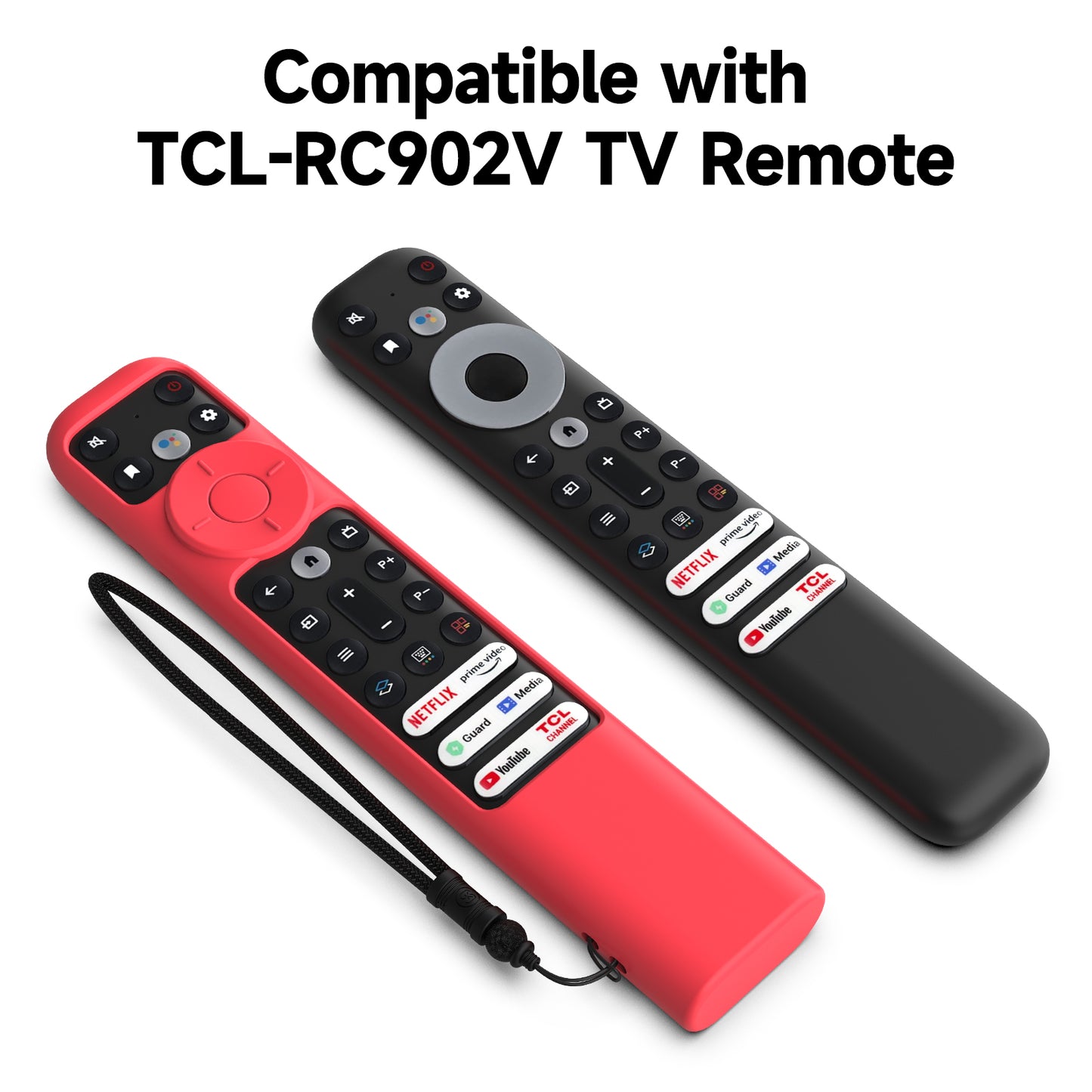 Silicone Cover for TCL RC902V FMR1/RC833(2023) Voice Remote,Shockproof, Skin-Friendly Case for 55R646 55S546 65R646 65S546 75R646 75S546 Series TV Remote SIKAI CASE