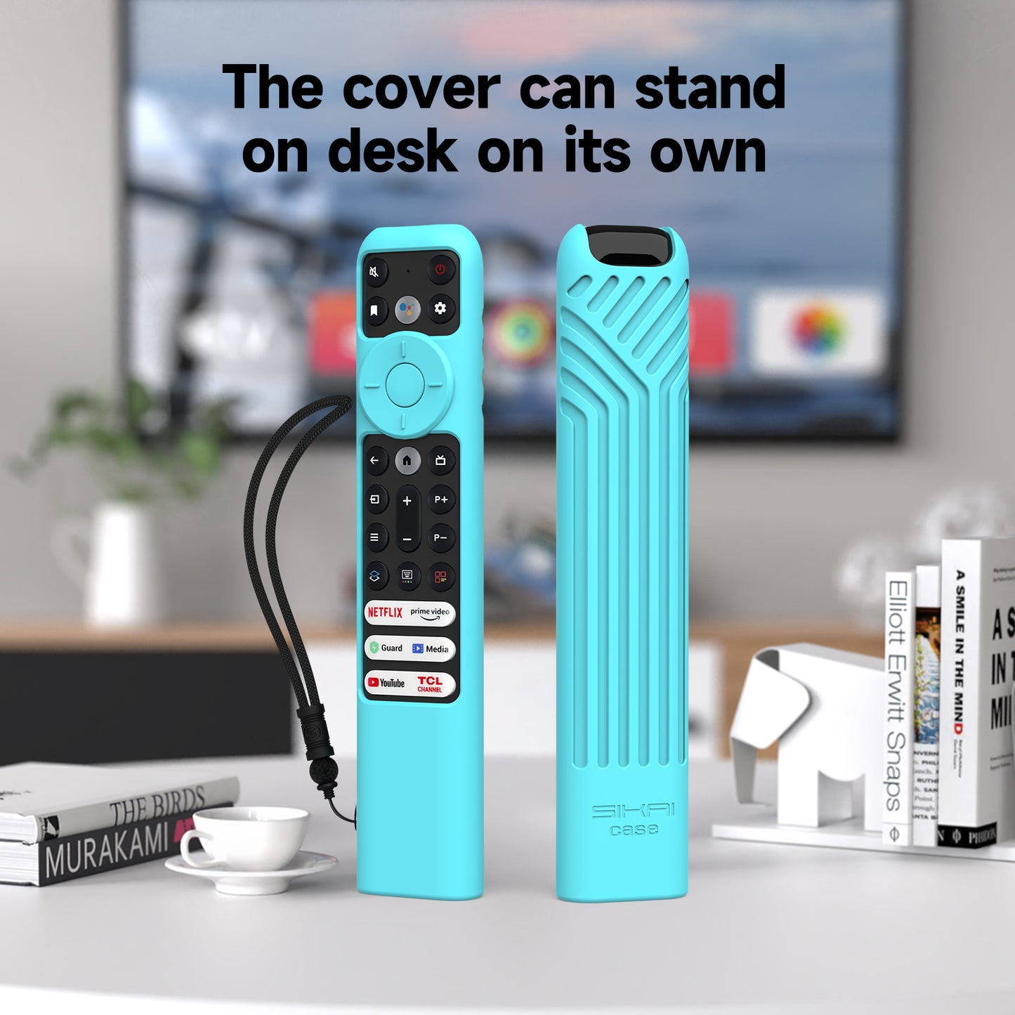 Silicone Cover for TCL RC902V FMR1/RC833(2023) Voice Remote,Shockproof, Skin-Friendly Case for 55R646 55S546 65R646 65S546 75R646 75S546 Series TV Remote SIKAI CASE