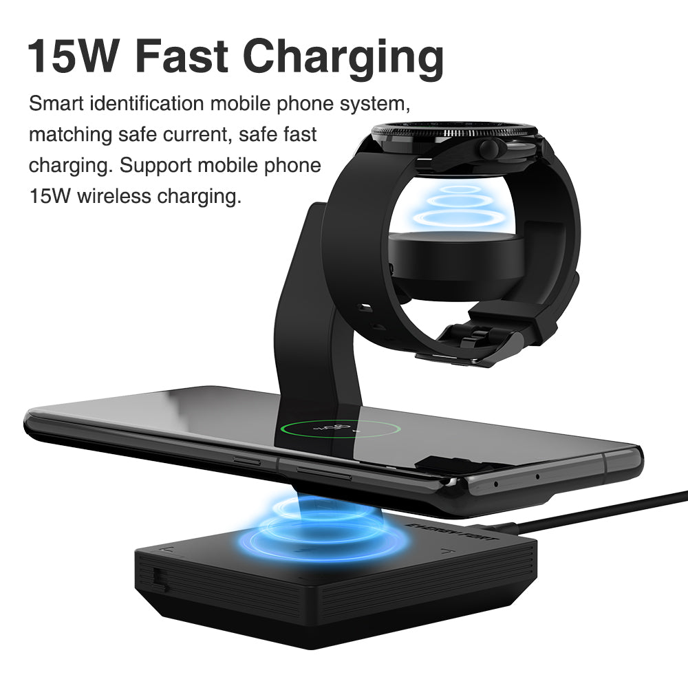 Wireless Charger for Samsung Galaxy Watch4 Classic Watch3 Active2 Buds Pro Smart Watch Charging Stand Holder Dock Accessories SIKAI CASE