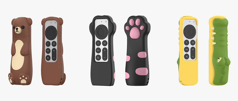 3 Apple TV Siri Remote Cases with AirTag Holders: Bear, Cat Paw or Crocodile?