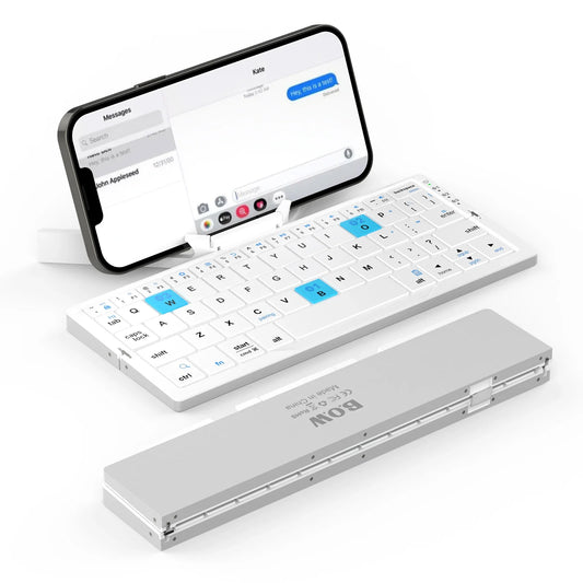 Foldable Bluetooth keyboard for travel with magnetic stand