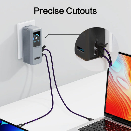 Anker Prime Power Bank 9.6K 65W A1339 in a grey SikaiCase silicone cover during desk charging