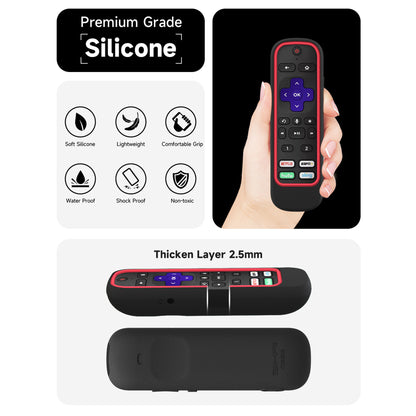 SikaiCase color-block silicone remote cover for Roku Voice Remote Pro RCS01R and Ultra 4800R 4670R - product image 11