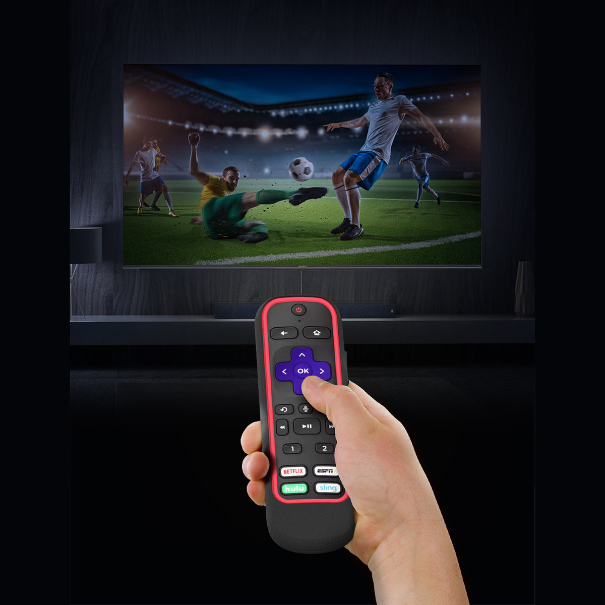 SikaiCase color-block silicone remote cover for Roku Voice Remote Pro RCS01R and Ultra 4800R 4670R - product image 14