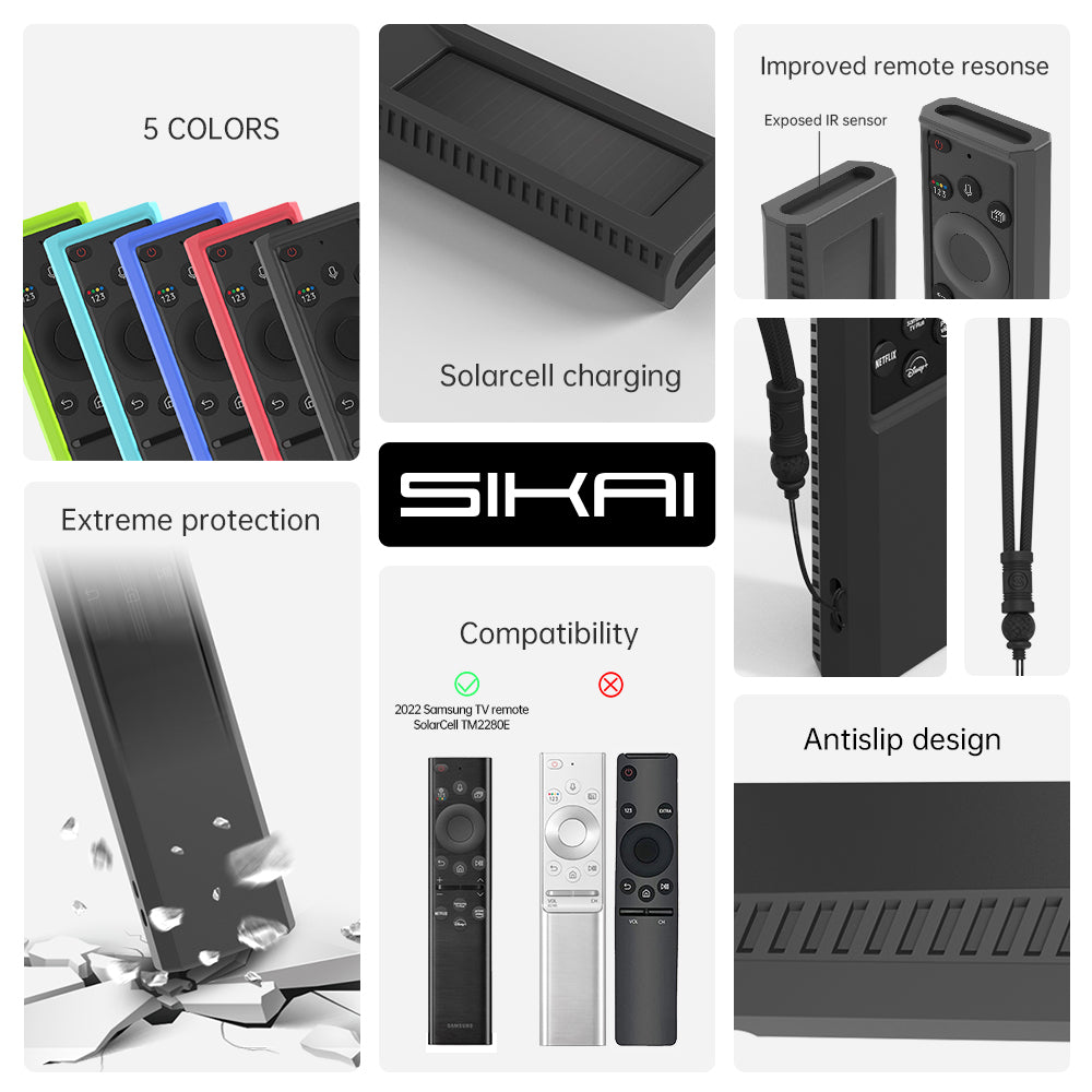 SikaiCase Silicone Remote Cover for Samsung SolarCell Remote (2022)