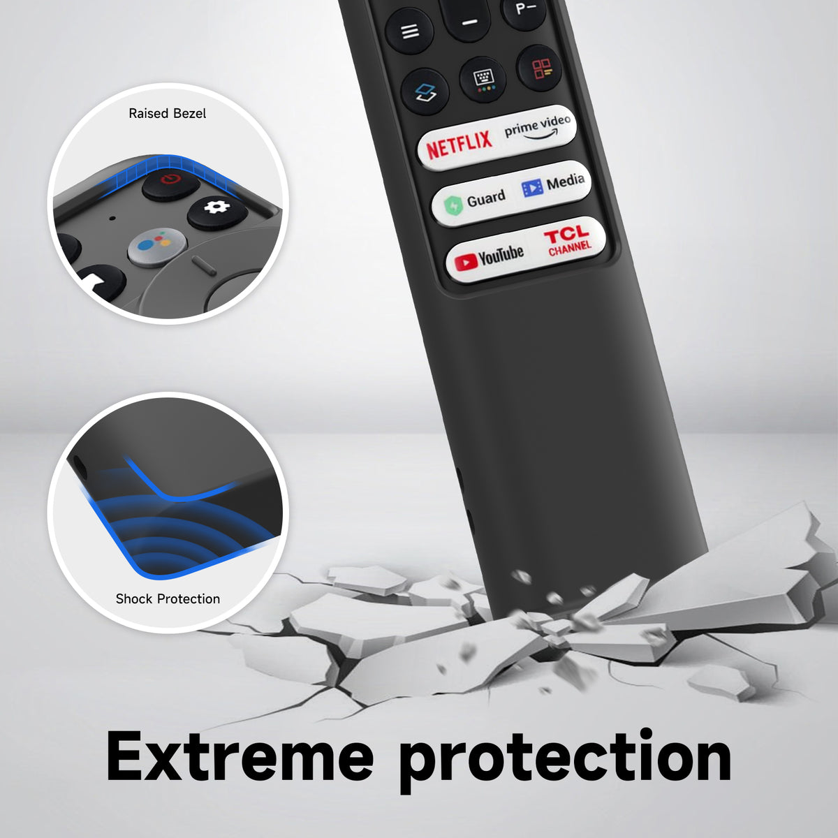 SikaiCase silicone remote cover for TCL RC902V RC833 RC923 voice remote - product image 8