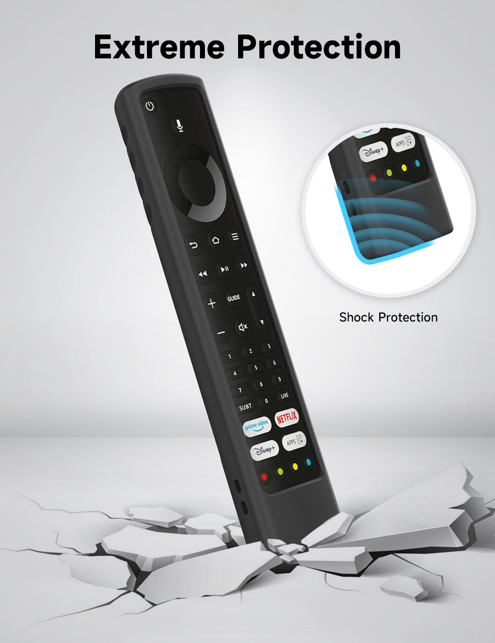 SIKAI-funda de silicona para mando a distancia para Xiaomi Mi TV Stick 4K, Protector de mando a distancia suave para MI TV P1, versión rusa
