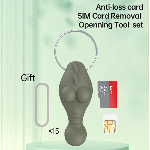 15 Pack SIM Card Tray Eject Pin Removal Tools Needles Opener - SIM Tray Ejector Crocodile Case Protector with Detachable Keychain Charm,Suitable for All iPhone,Samsung and Other Smart Phones - SIKAI CASE