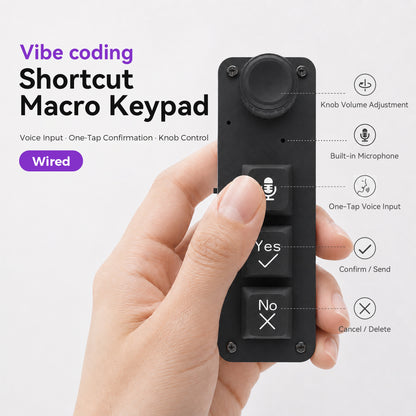 PicoKey Vibe Coding Voice Macro Keypad with Built-In Mic & Knob