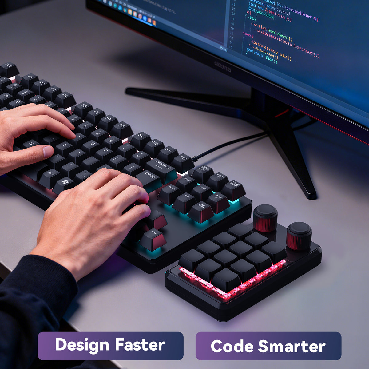 SikaiCase 12-Key + 2-Knob Programmable Mechanical Mini Keyboard