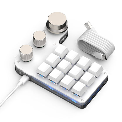 SikaiCase Custom Programmable Mechanical Mini Keyboard – 9 Keys + 2 or 3 Knobs