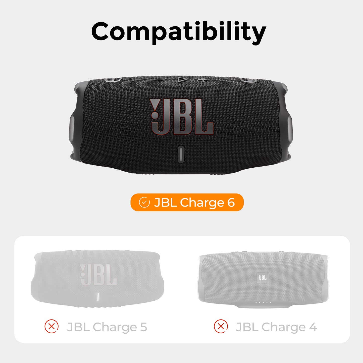 SikaiCase Silicone Case for JBL Charge 6 Portable Speaker