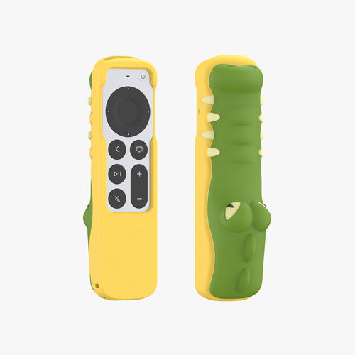 SikaiCase Crocodile Silicone Remote Cover for Apple TV Siri Remote with AirTag Slot