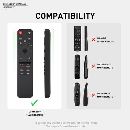 SikaiCase Crocodile Silicone Remote Cover for LG MR25GA Magic Remote (2025)