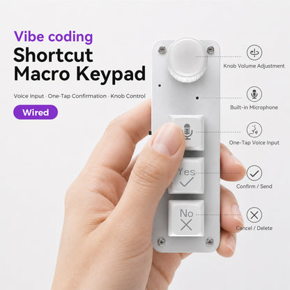 PicoKey Vibe Coding Voice Macro Keypad with Built-In Mic & Knob